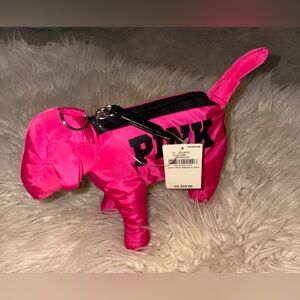 NEW Victorias Secret PINK MINI DOG PACKABLE CONVERTIBLE Bag Reusable Tote Charm